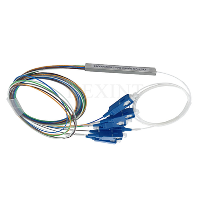 Ftth Single Mode Fiber Splitter 1x6 Mini Type Sc Upc Connecter G657a1