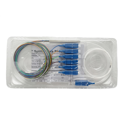 Ftth Single Mode Fiber Splitter 1x6 Mini Type Sc Upc Connecter G657a1