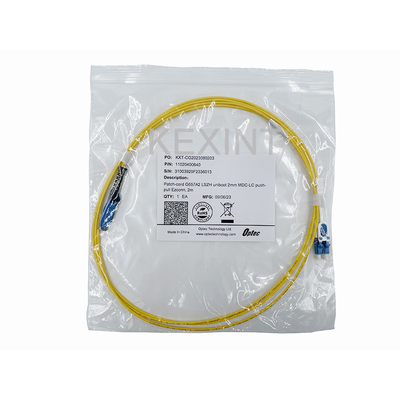 KEXINT 2M MDC UPC To LC UPC Uniboot Duplex OS2 Single Mode LSZH (OFNR) 2.0mm Fiber Optic Patch Cable