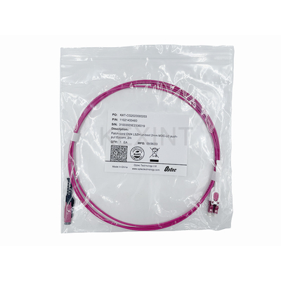 KEXINT 2M MDC UPC To LC UPC Uniboot Duplex Multimode OM4 LSZH (OFNR) 2.0mm Fiber Optic Patch Cable