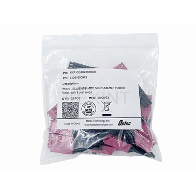 KEXINT ELiMENT MDC 3 Port Adapter Mmultimode Heather Violet With 3 Dust Plugs Match MDC Patch Cord