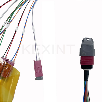 KEXINT MTP (MPO) Female APC To MDC 16 Fiber Breakout OM4 (50/125) Fiber Optic Patch Cord