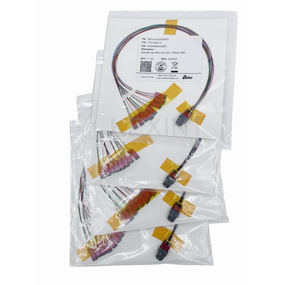 KEXINT MTP (MPO) Female APC To MDC 16 Fiber Breakout OM4 (50/125) Fiber Optic Patch Cord