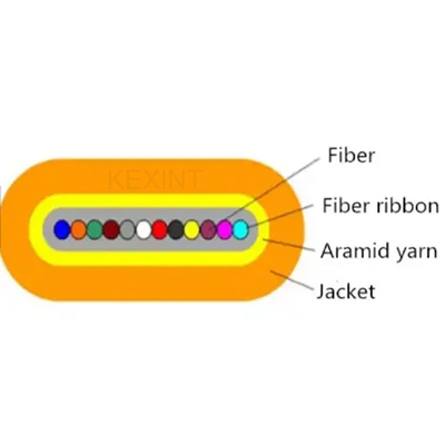 KEXINT GJFDKBV 12 Core G657A1 Fiber Indoor Flat Ribbon Fiber Optical Cable