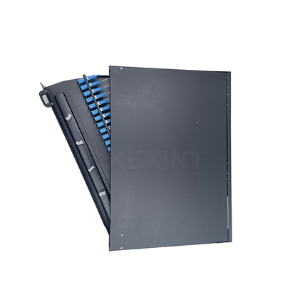 KEXINT 24 Ports 1 U Rack Optic Distribution Frame Fan Shaped Fiber Optic Patch Panel