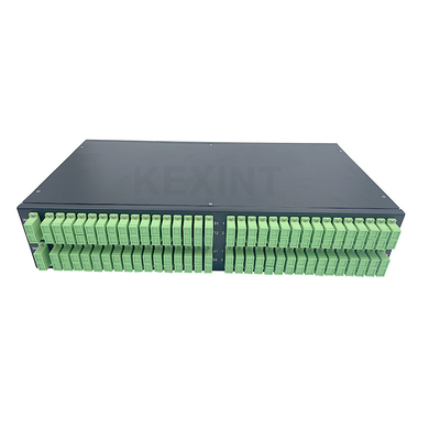 KEXINT 4 PCS 1X 32 SC APC Fiber Optic PLC Splitter 2U ODF 19 Inch Rack Fiber Optic Patch Panel