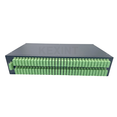 KEXINT 2 PCS 1X 64 SC APC Fiber Optic PLC Splitter 2U ODF 19 Inch Rack Fiber Optic Patch Panel