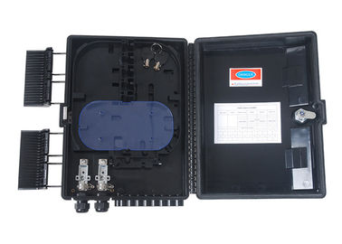 16 Core Outdoor Fiber Optic Distribution Cabinet Black PC ABS PE Fiber Splicing 1*16