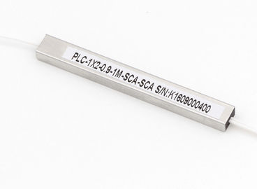 SM SC APC Fiber Optic PLC Splitter , 1x2 Optical Splitter 7.2db Insertion Loss