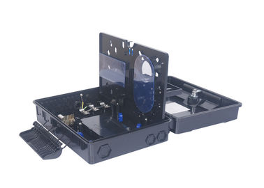 24 Core Black Fiber Optic Distribution Box Pole Installation PC ABS SMC
