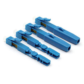 Blue LC Type Fiber Optic Quick Connector , Optical Cable Joiner FTTH