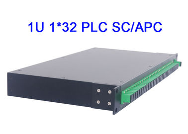 1U 1x32 Fiber Optical PLC Splitter Module Rack Mount Digital Low insertion loss