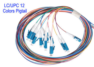 LC/UPC 12 Core Colors SM Patch Cord Fiber Patch Cables G652D G657A1 G657A2 1m 1.5m