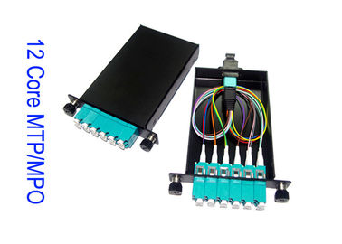1U 144 Core Fiber Optical MTP MPO Patch Cord OM4 12 Core Boxes Magenta Low Loss 0.3dB