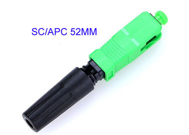 SC-APC Quick Connect Fiber Optic Connectors 0.3dB Insertion Loss Easily Installed 52MM