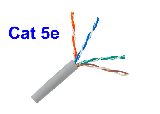 Cat5E UTP Network Copper Lan Cable Conductor 24 AWG 0.505mm Environmental Protection