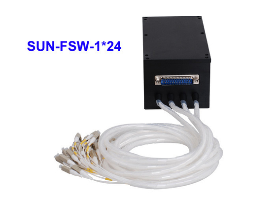 30dB Return Loss Fiber Optic Switch FSW 1x24 Mechanical WDM 1x16 1x32 OM4