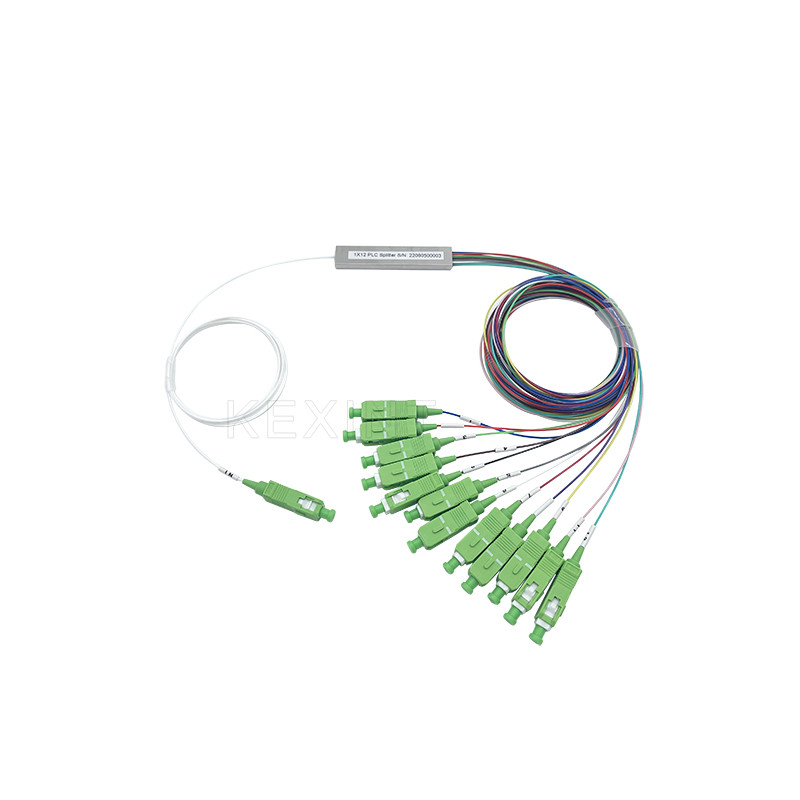 KEXINT 1x12 G657A1 Fiber Optic PLC Splitter Single Mode Mini Type SC APC Connecter