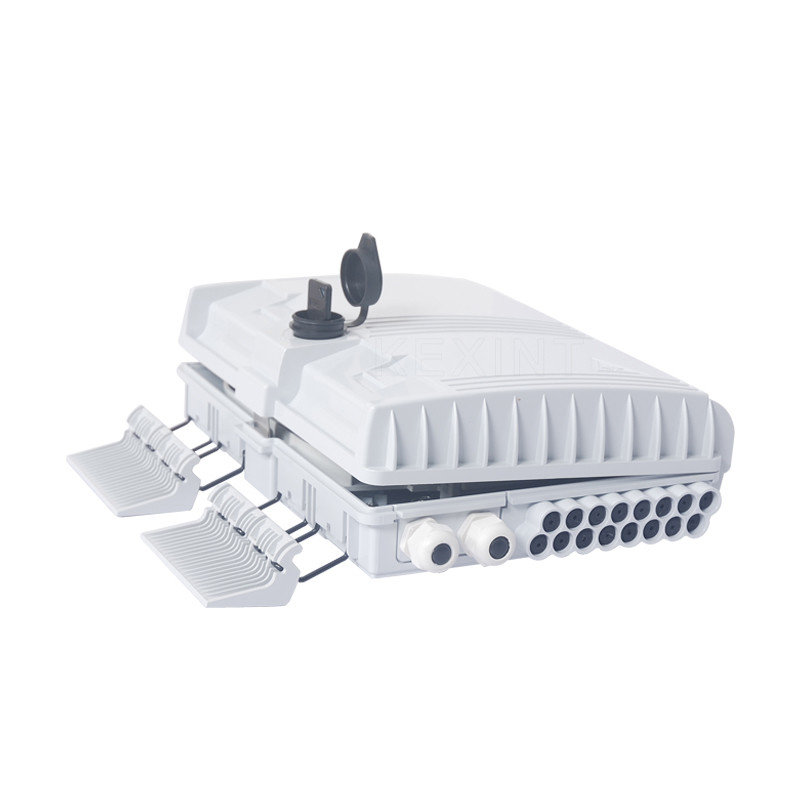 IP65 Waterproof White FTTH Outdoor Optical Fiber Distribution Box KEXINT