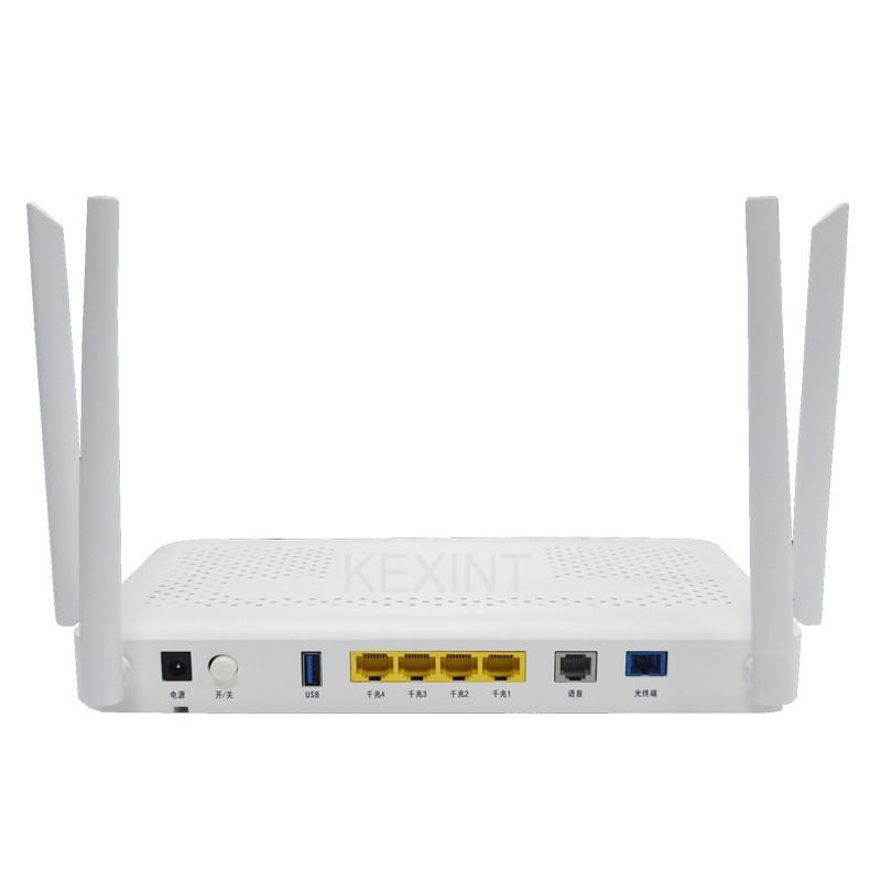 KEXINT FTTR Gigabit Ethernet Smart Mini ONT , 4GE POTS 2.4G 5G WIFI6 XPON ONU