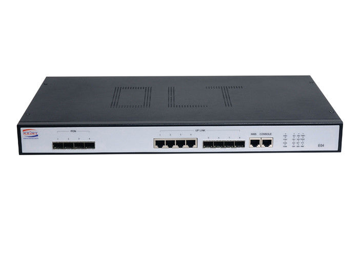 4 Port GEPON OLT Switch FTTH Architecture Network 20KM Support 64 ONU