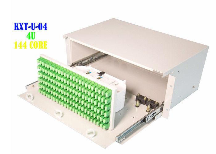 Electrical Rack Fiber Patch Panel Box , 144 Port Fiber Patch Panel 4U