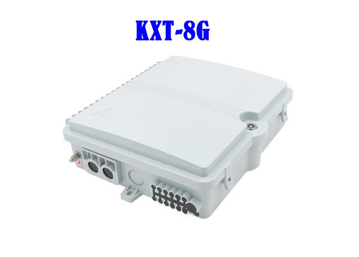 8 Core Fiber Optic Distribution Box Gray PC ABS Splitter Fiber Splicing LGX 1×8