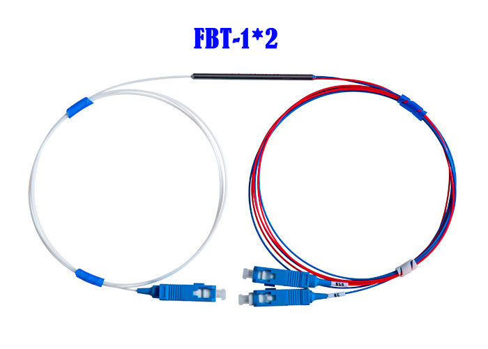 FBT 1×2 Coupler Fiber Optical WDM Mini 0.9 50/50 SC APC Connector 1310 1490 1550