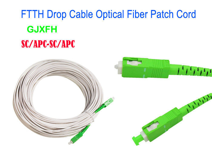 LSZH Sheath Material Fiber Optic Cable Patch Cord With Connector SC/APC SC/UPC 50M