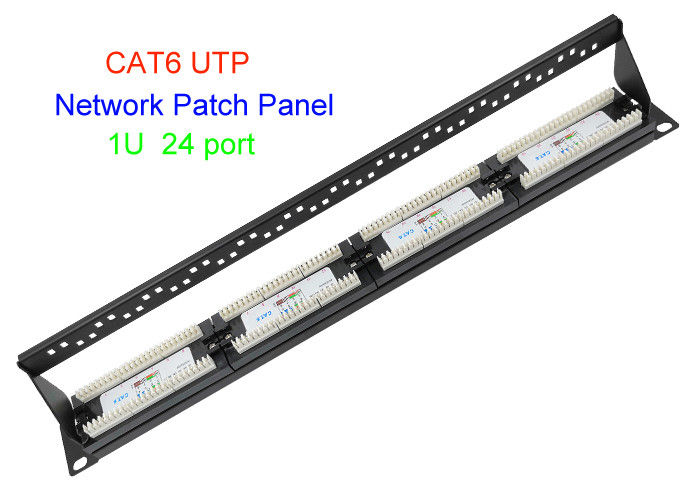 1U 19 Inch UTP Copper Lan Cable 2U CAT5E CAT6 24 48 Port RJ45 Network Patch Panel