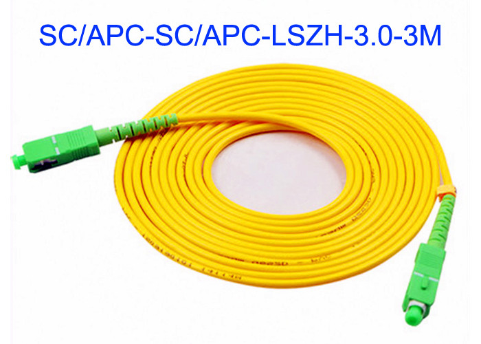 Communication Cabinet SC/APC Fiber Optic Patch Leads SM 3m Transfer Box LSZH Outer Sheath