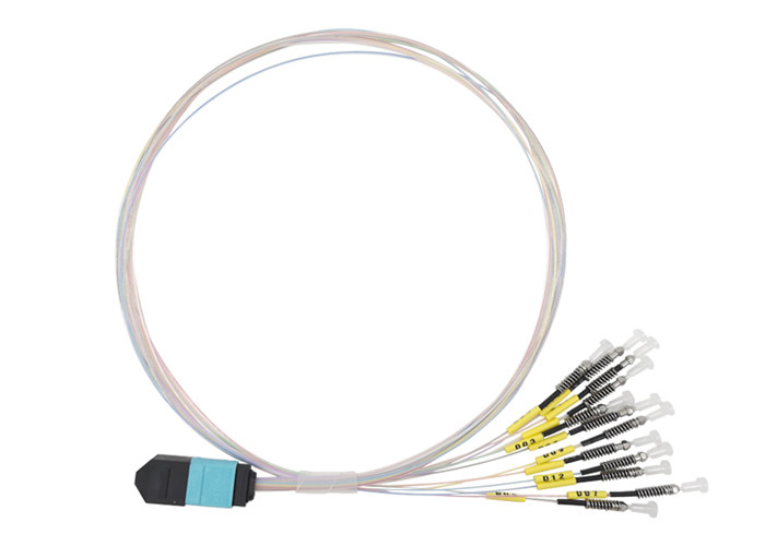 40G MTP MPO To LC Bare ferrule OM3 Patch Cord Multimode Fiber Optic Cable USCONEC