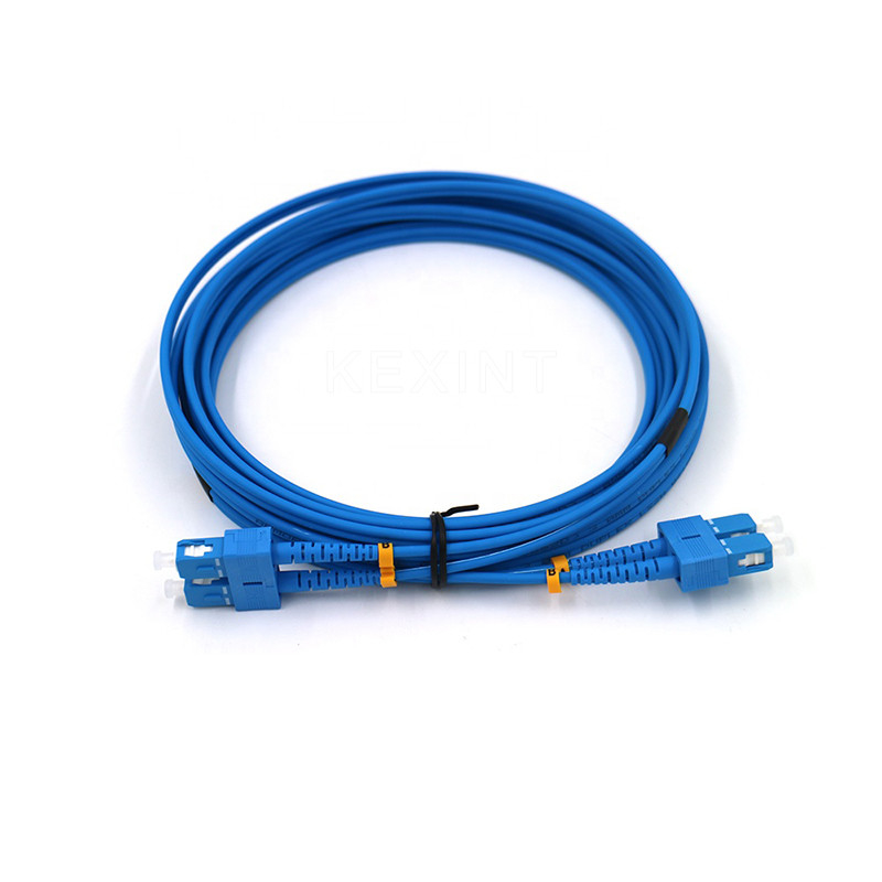 Double SC/UPC G657A1 9/125 SM 1-50M FTTH Fiber Optic Cord