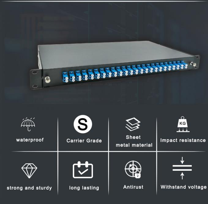 1u 19 Lc Upc 48 Cores Odf Rack Fiber Patch Panel Frame Drawer Type